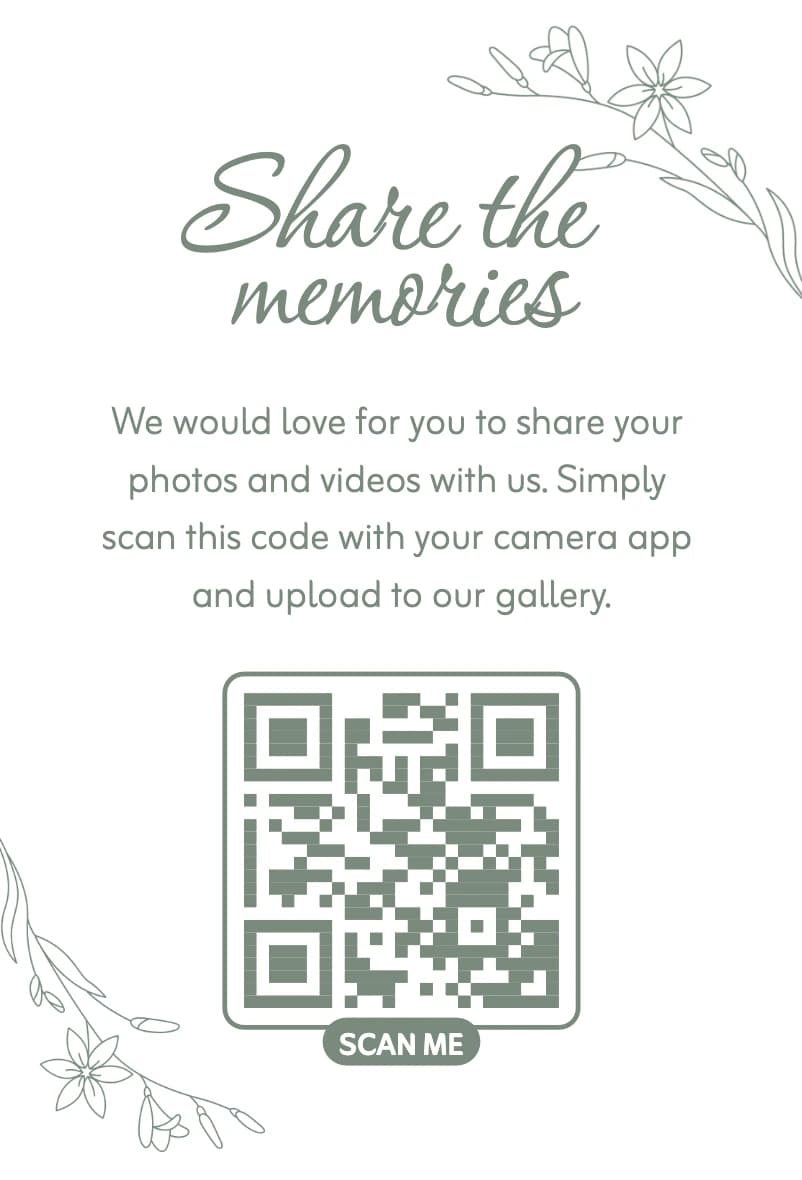 Flower print-ready card